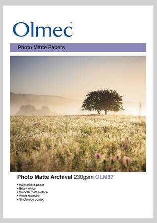 OLMEC Photo Matte Archival 230g/ matta - Tulostuspaperit mustesuihku - 36660 - 2