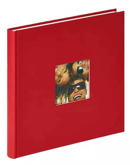 Fun albumi punainen 26x25 cm, 40s - kuva-aukolla - Klassiset valokuva-albumit - 42590 - 1