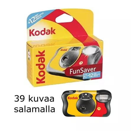 Kodak Fun Saver Flash 800 - 39 kuvan kertis salamalla, kertakäyttökamera - Kertakäyttökamerat, filmikamerat - 40160 - 1