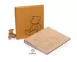 Baby Bear albumi, 29x32cm 60s, vaalea rusk. samettipinta (FA-801LB) - Vauva-albumit ja lapsialbumit - 41440 - 1