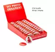 Litteä pyöreä kuvapallo 2:lle kuvalle - n Ø 8cm (36 kpl / display) - Joulu- ja talviaiheiset tuotteet - 42980 - 1