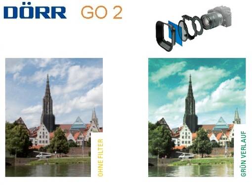 DÖRR Go2 Liukuvärisuodin vihreä -green - Käsisalamat, diffuussorit ja tarvikkeet - 36440 - 1