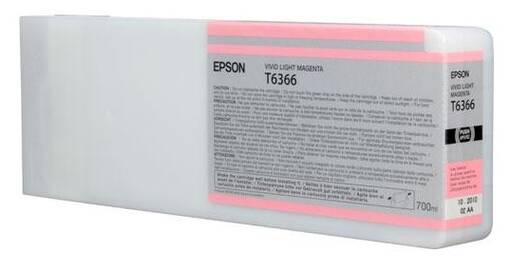 EPSON T6366 Vivid Light Magenta 700ml 7890/7900/9900 - Mustesuihkutulostimiin värit - 35010 - 1
