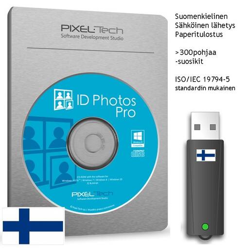 ID Photos Pro 8 Suomenkielinen passikuvaohjelma -dongle (n. 400 pohjaa) - Passikuvatulostimet, ohjelmat, paperit - 37610 - 1
