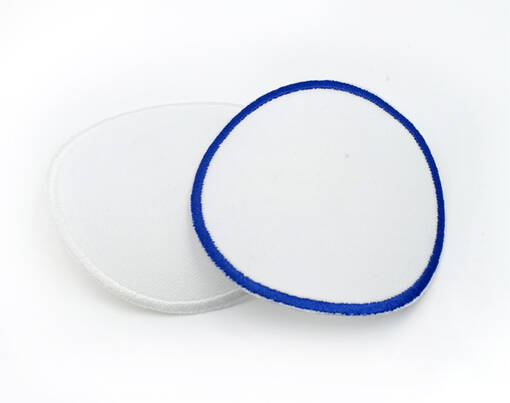 Kangasmerkki, pyöreä 75mm, valkoinen bodeeraus (kuumaliimapainatus) - Tekstiilit sublimaatiopainatukseen - 26320 - 1