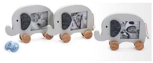 Kolme elefanttia pituus 55cm (3x 17,5cm) - puu - Lastenhuoneeseen ja kastelahjakehykset - 37730 - 1