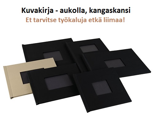 Kuvakirja Pinchbook 15x20 (15,2x20,3) vaaka- kuva-aukolla - tarjouserä - Samettikansiot ja canvaskansiot - 36750 - 1