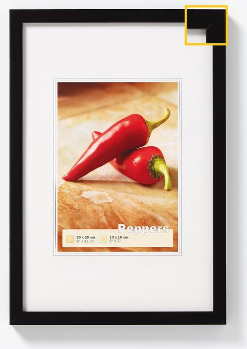 Peppers puukehys musta - Tarjous - Litteät ja pyöristetyt kehykset - 30600 - 1