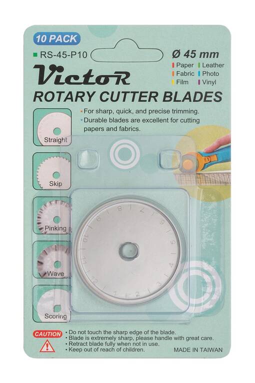 Victor käsi rullaleikkurin varateriä 10-pakkaus - Leikkurit, leikkuumatot, viivaimet - 39520 - 1