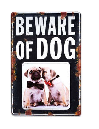 Beware of Dog peltikyltti31x46,5cm -musta - Lemmikkiaiheiset kehykset - 38260 - 1