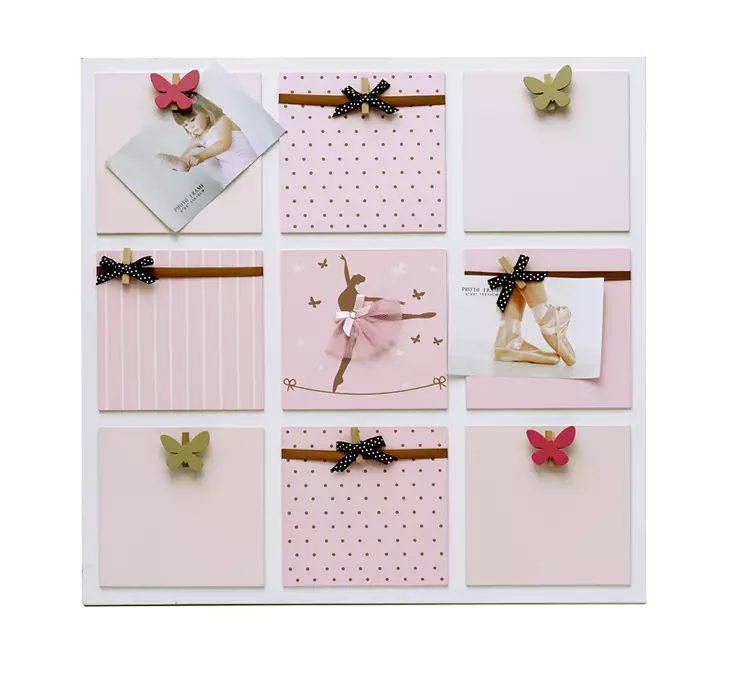 Baletti tansija muisti- puutaulu 55x55cm - tilaustuote - Lastenhuoneeseen ja kastelahjakehykset - 36640 - 1