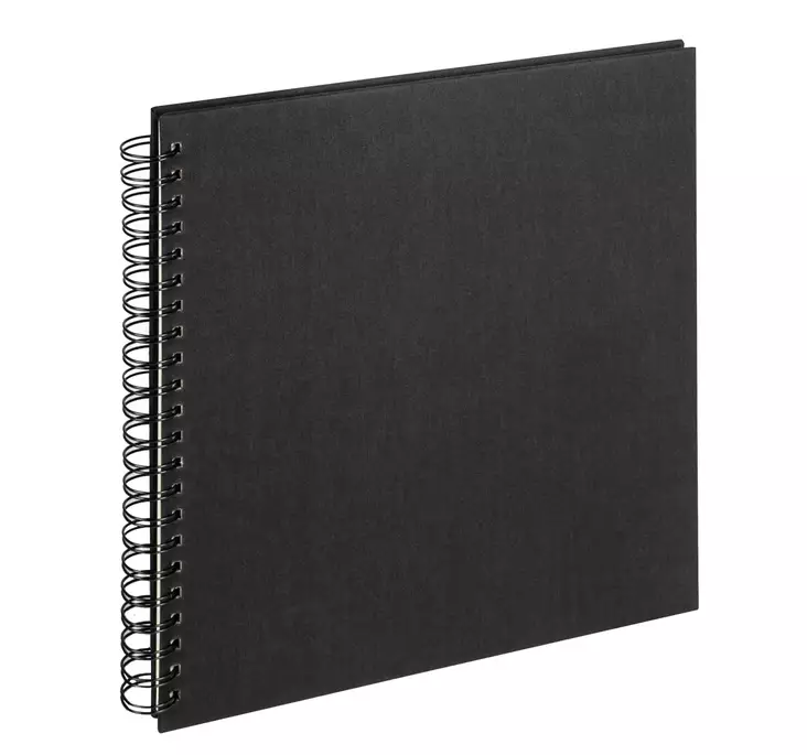 Cloth classic kangas spiraalialbumi musta, 30x30 cm, 50 valk.kart.sivua - Spiraali- ja tarra-albumit valokuville - 42670 - 1