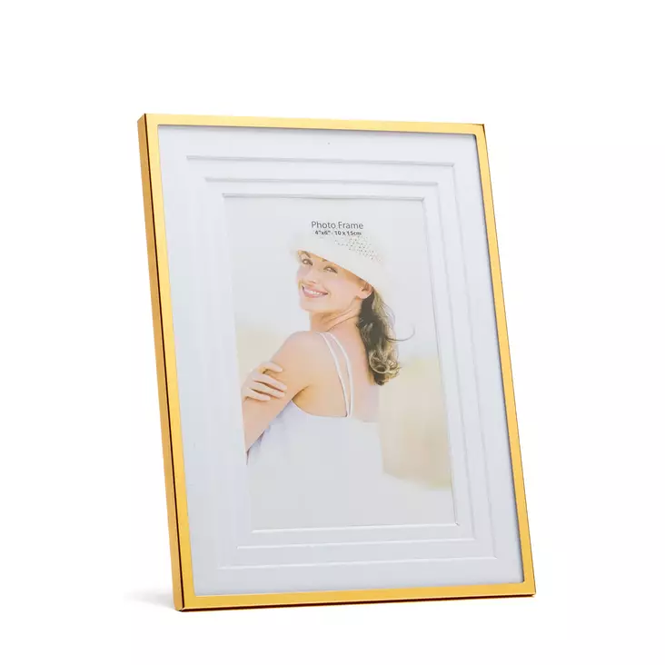 Glasgow metallikehys 10x15 / 15x20 kulta tripla paspatuurilla - Metalli- ja ruusukehykset, alumiinikehys - 42060 - 1