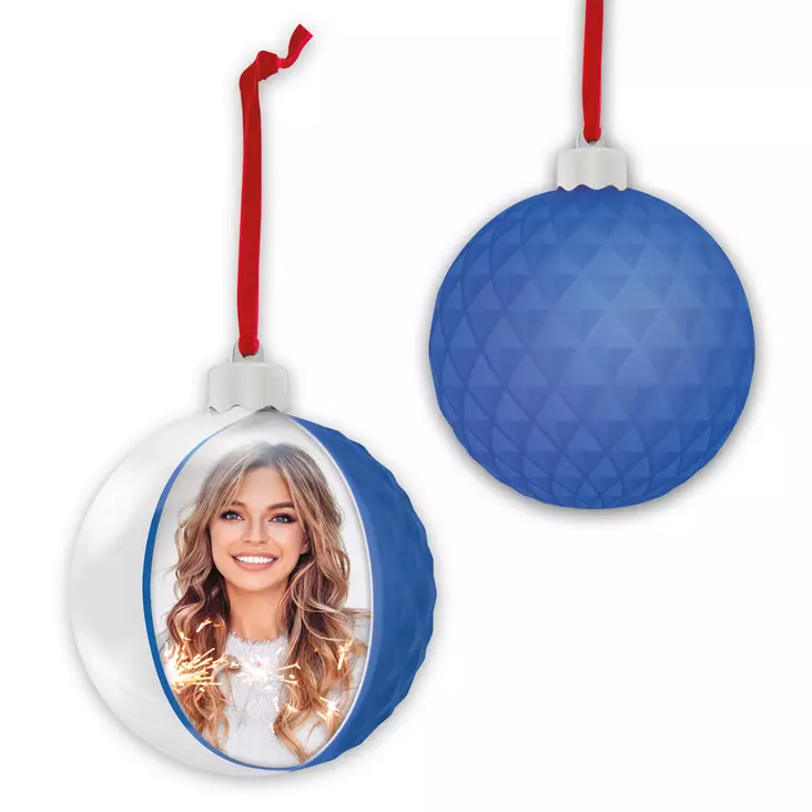ISO 10cm kuvapallo Timantti sininen (6 kpl / display) - Joulu- ja talviaiheiset tuotteet - 42460 - 1