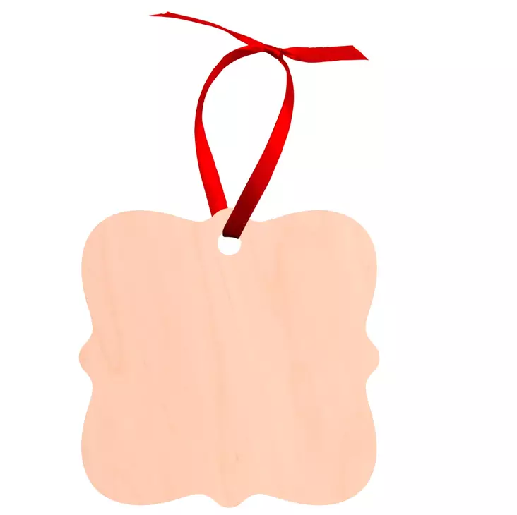 Natural puukoriste / lahjariipus "Prague" 75 x 75 mm - Avaimenperät, magneetit, merkit - 37320 - 1