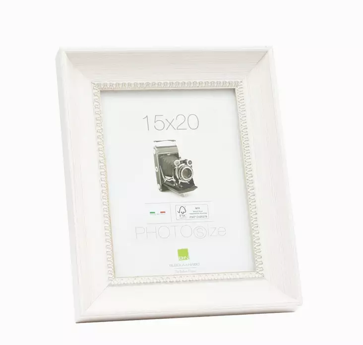 PALAMAS 30x40 valkoinen, hopea reunus - Design kehykset - 37630 - 1