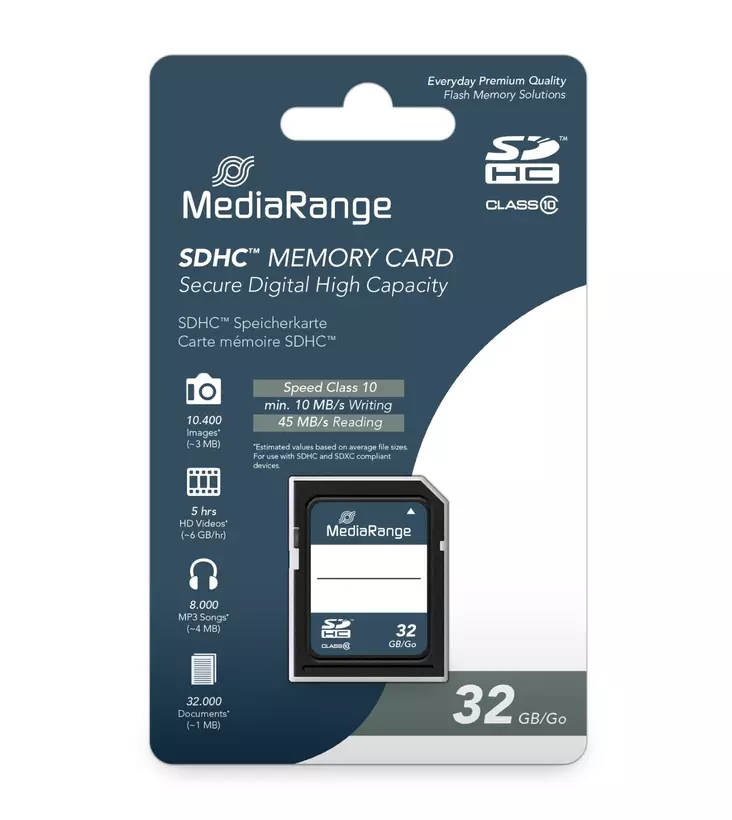 SD- muistikortti 32GB SDHC Class 10 - SD-kortit ja MicroSD-kortit - 39670 - 1