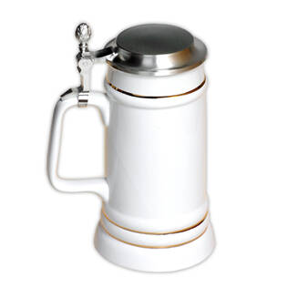 Kantatuoppi kultauksella ja kannella 0,7L - Mukit, astiat sublimaatiopainatukseen - 26061 - 1