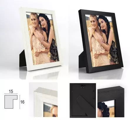 Shire musta ja valkoinen peruskehys - Litteät ja pyöristetyt kehykset - 41471 - 2