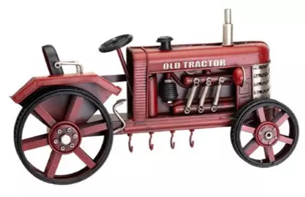 Traktori red 41cm x 23 cm x 9cm - ripustuskoukuilla - Peltikyltit ja metallikoristeet kuville - 42541 - 1