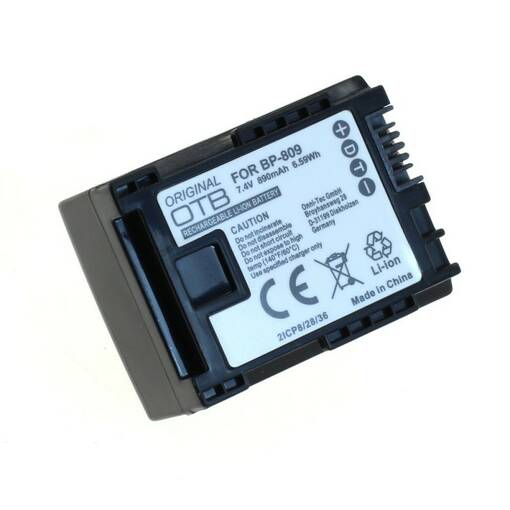 Akku Canon BP-809 (BP-808, BP-819, BP-827) yhteensopiva, 890mAh - Kamera- ja videoakut - 40531 - 1