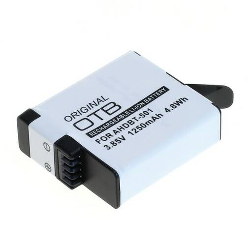 AkkuGoPro Hero 5 / 6 / 7 / 8 / AABAT-001 yhteensopiva (1250mAh) - Kamera- ja videoakut - 39491 - 1