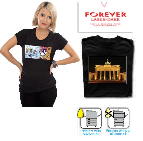 FOREVER Laser-Dark A4 - lasertulostimille (myös vanhoille t.) - Siirtopaperit lasertulostimille - 30481 - 1