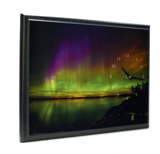 Iso seinäkello mustalla reunalla, 406x295 mm - tilaustuote - Kellot ja korut sublimaatiopainatukseen - 31371 - 1