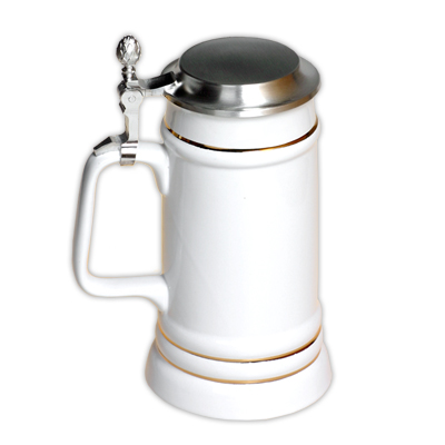 Kantatuoppi kultauksella ja kannella 0,7L - Mukit, astiat sublimaatiopainatukseen - 26061 - 1