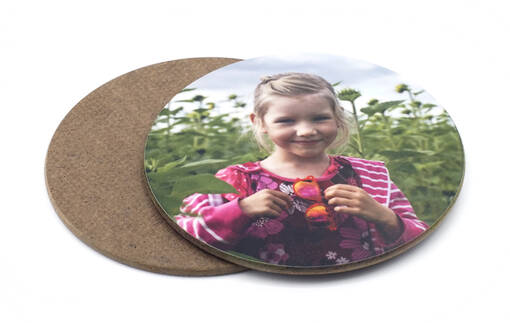 Lasinalunen MDF-pohjalla, 90mm - pyöreä - Sisustustuotteet sublimaatiopainatukseen - 26121 - 1