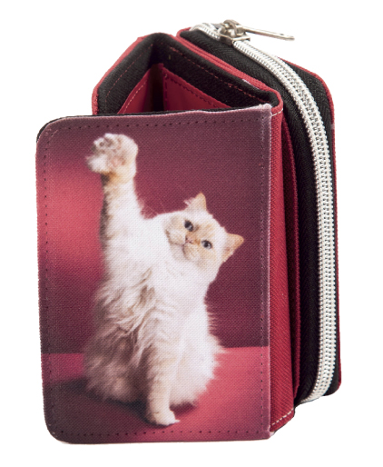 Tekstiililompakko 8,5 x 12cm, punainen - Laukut, lompakot sublimaatiopainatukseen - 26241 - 1