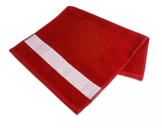 Frotee pyyhe, 30x50cm, punainen (5/pss) - Tekstiilit sublimaatiopainatukseen - 27431 - 1