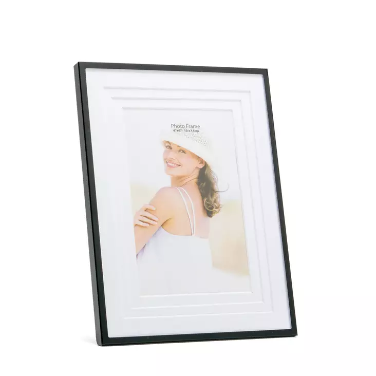 Glasgow metallikehys 10x15 / 15x20 musta tripla paspatuurilla - Metalli- ja ruusukehykset, alumiinikehys - 42061 - 1