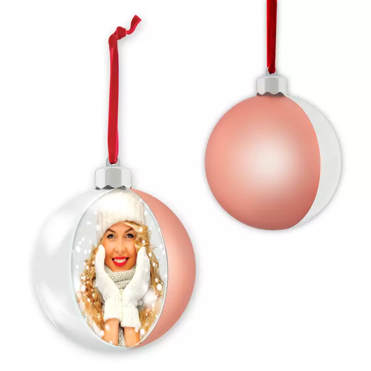 ISO 10cm kuvapallo Satiini ROOSA (6 kpl / display) - Joulu- ja talviaiheiset tuotteet - 42461 - 1