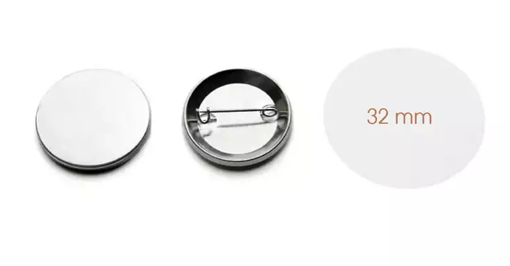 Rintamerkki 32mm - neulalla (500kpl) - Rintamerkkilaitteet ja tarvikkeet - 42481 - 1