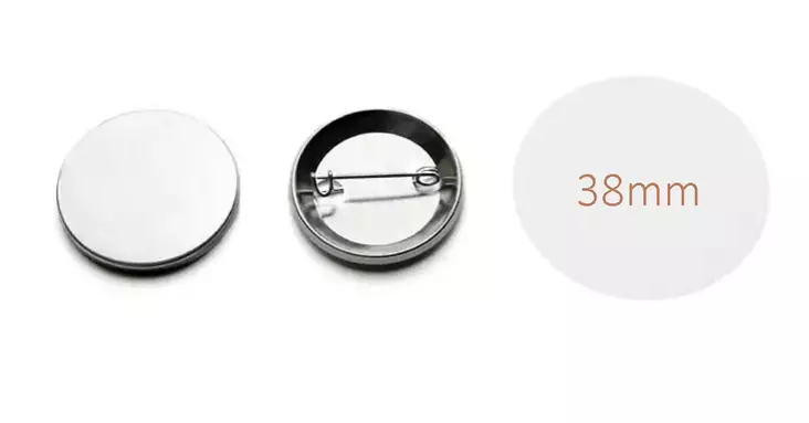 Rintamerkki 38mm - neulalla (100kpl) - Rintamerkkilaitteet ja tarvikkeet - 41921 - 1