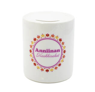 Säästölipas, kumitulppa pohjassa, lieriö - Mukit, astiat sublimaatiopainatukseen - 26052 - 1