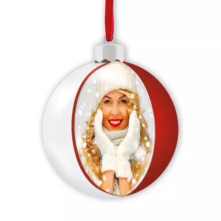 ISO 10cm kuvapallo Satiini Punainen (6 kpl / display) - Joulu- ja talviaiheiset tuotteet - 42462 - 2