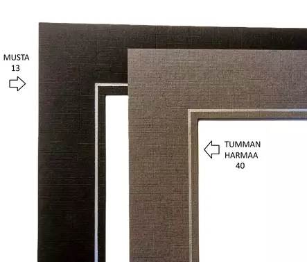 Pohjuke 10x15/15x20 kuvalle, musta, HOPEA - Pohjukkeet ja sarjakansiot - 42452 - 1