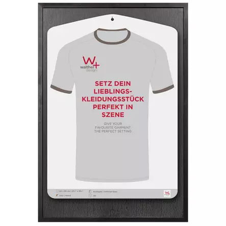 Stockholm 60x90 musta tilakehys pleksilasilla - pelipaidalle - Tilakehykset - 40602 - 2