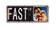 Fast Ln, ohituskaista peltikyltti 12x31cm -musta - Peltikyltit ja metallikoristeet kuville - 38262 - 1