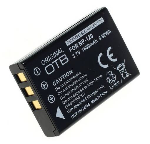 Akku Fuji NP-120, DLI7, D-L17, DB43 yhteensopiva (1600mAh) - Kamera- ja videoakut - 37822 - 1