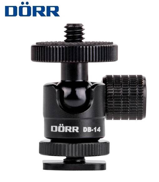 DÖRR DB-14 mikrokuulapää 1/4 myös salamakenkään, smartphone pidikkeelle - Mikrofonit ja videotarvikkeet - 37222 - 1