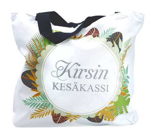 Ostoskassi mustilla kahvoilla 50 x 38cm, polyesteri 600D - Laukut, lompakot sublimaatiopainatukseen - 26222 - 1