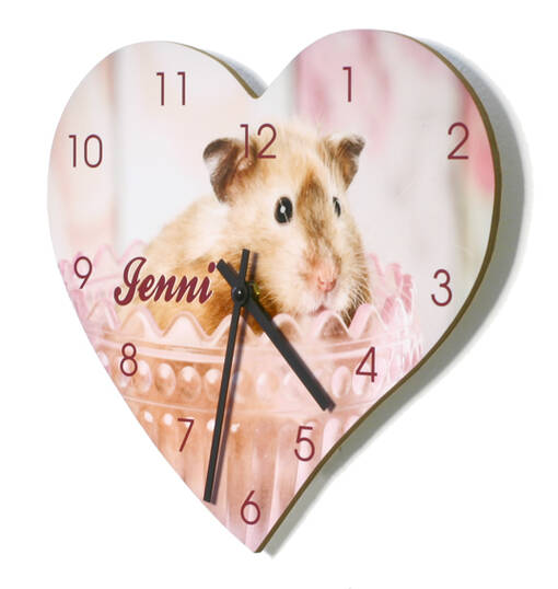 Sydänkello, MDF, 245x200mm - Kellot ja korut sublimaatiopainatukseen - 35752 - 1