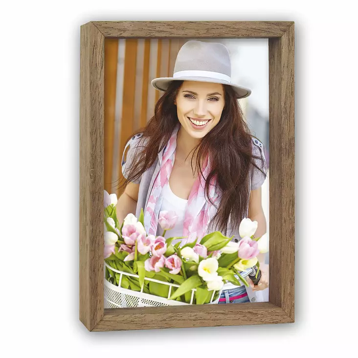 Zurigo Ma 15x20 ruskea syvä puukehys - Litteät ja pyöristetyt kehykset - 41872 - 1