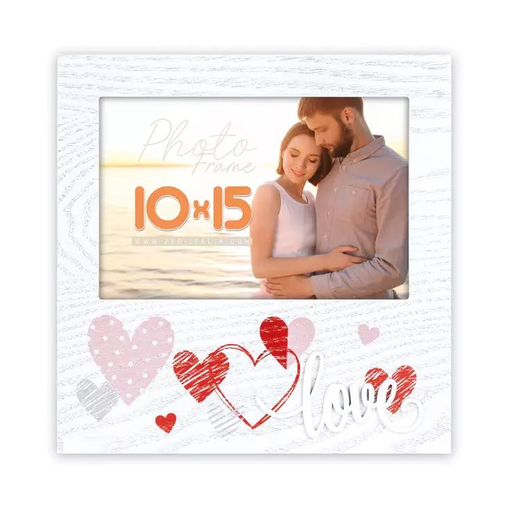 Nadia 10x15 Love kohokirjaimilla koristeltu puukehys - Hääkehykset, loveaiheiset kehykset - 42712 - 1