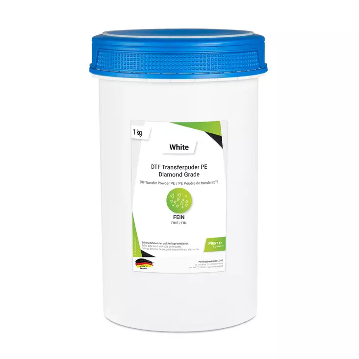 DTF-siirtojauhe 1kg PE Diamond Grade, hienorakenteiselle kankaalle - DTF jauheet, powder - 41112 - 1