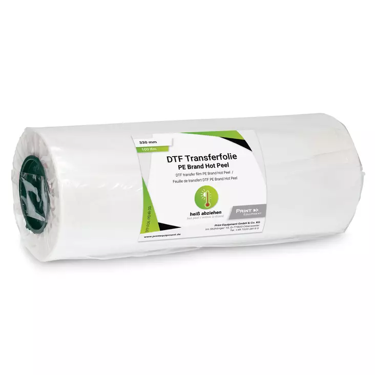 DTF-siirtokalvo 33cm x 100m PE Brand Hot Peel / 2x pinnoitteella matta - DTF siirtokalvot - 41102 - 1