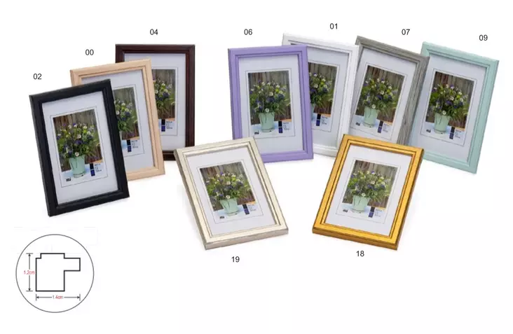 Easy X puukehykset - useita kokoja ja värejä - Litteät ja pyöristetyt kehykset - 41312 - 1